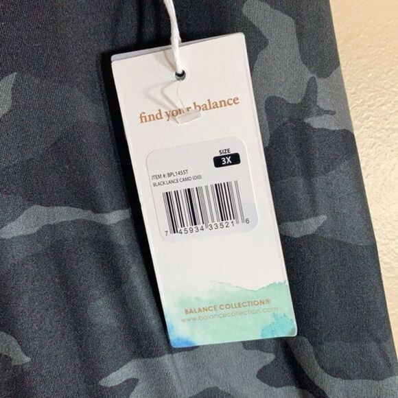 Balance Collection Black Camo Cropped Leggings - Picture 4 of 7